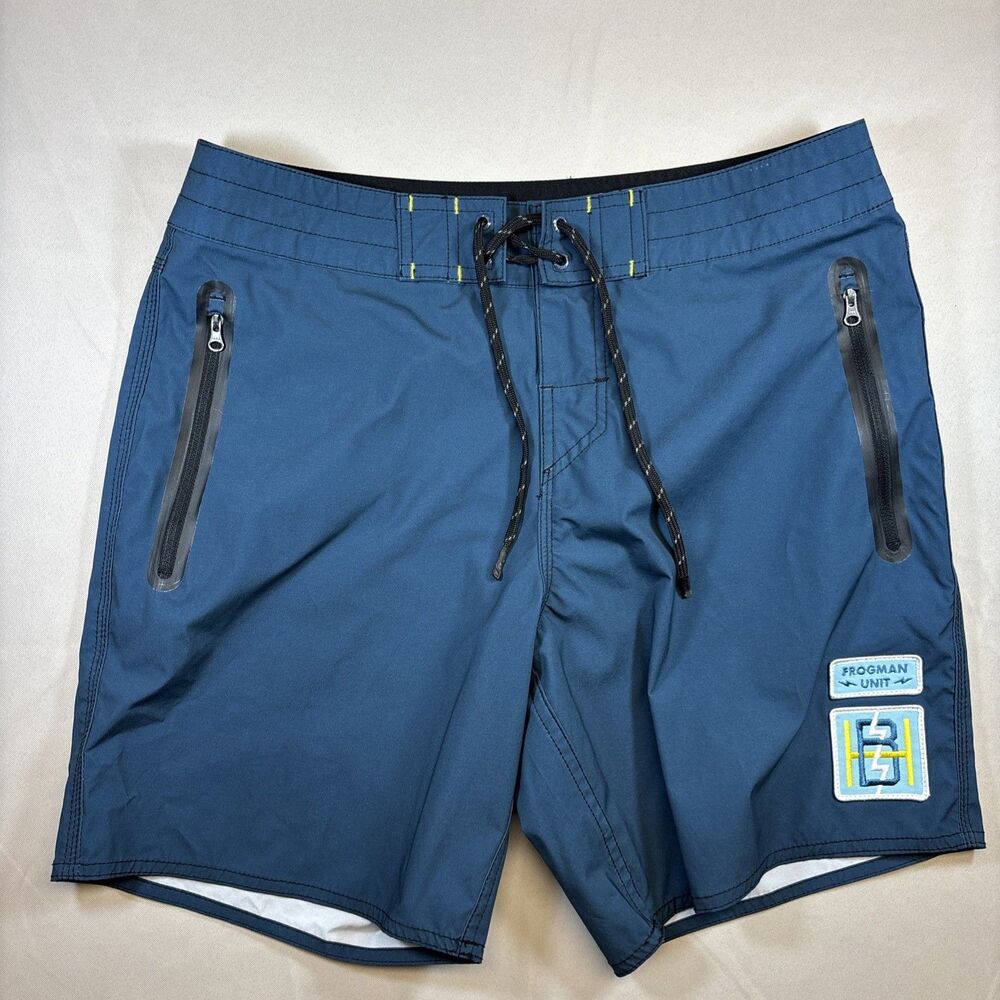 Howler Bros Frogman Unit Board Shorts Mens 32x7 Blue Swim Trunks Surf Hybrid